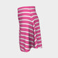 Striped Flare Skirt - White on Pink - SummerTies