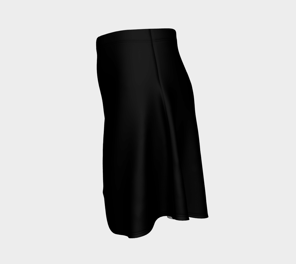 Solid Flare Skirt - Black - SummerTies