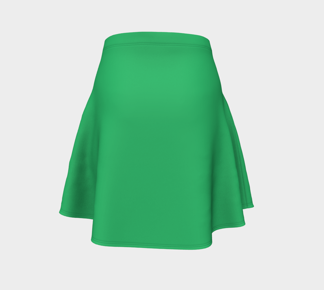 Solid Flare Skirt - Green - SummerTies