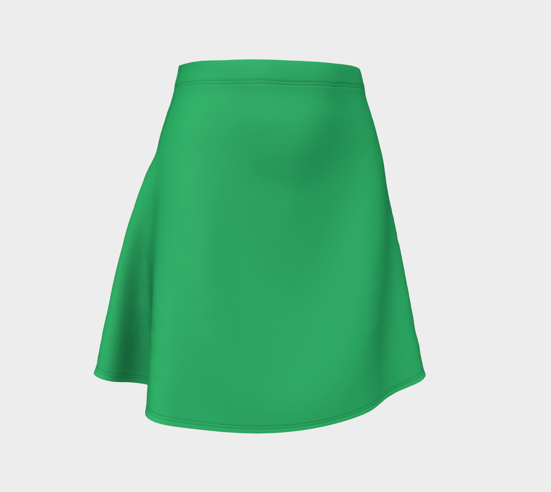 Solid Flare Skirt - Green - SummerTies