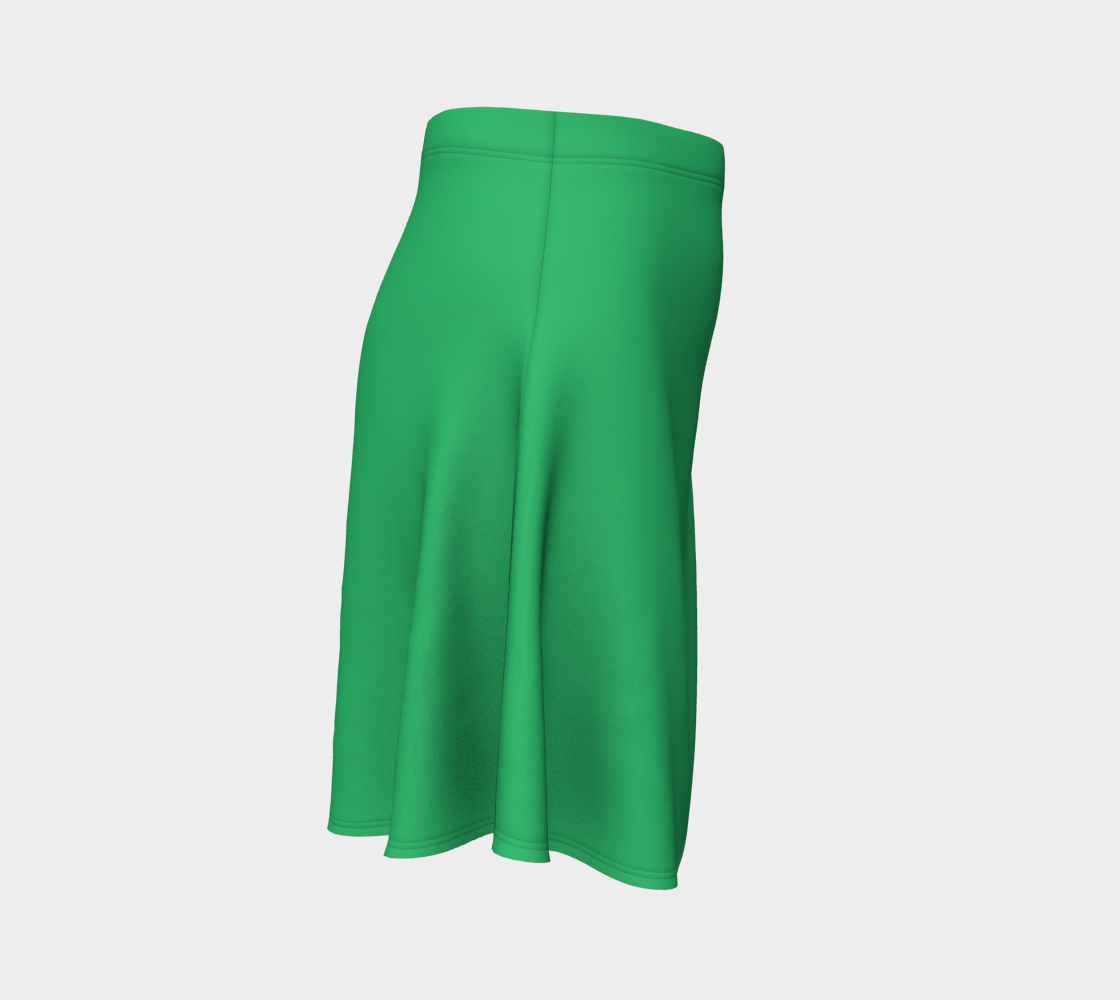 Solid Flare Skirt - Green - SummerTies