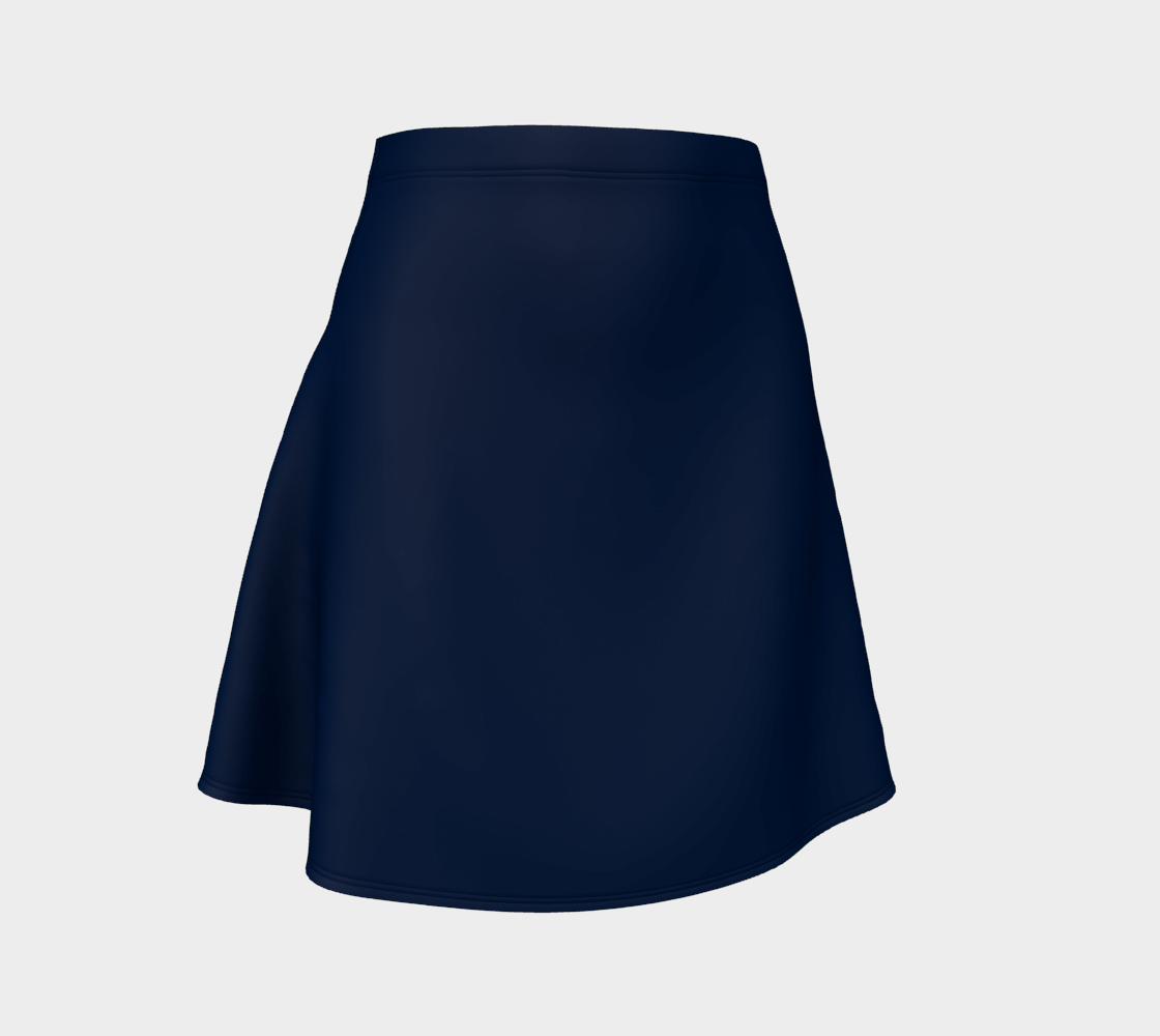 Solid Flare Skirt - Navy - SummerTies