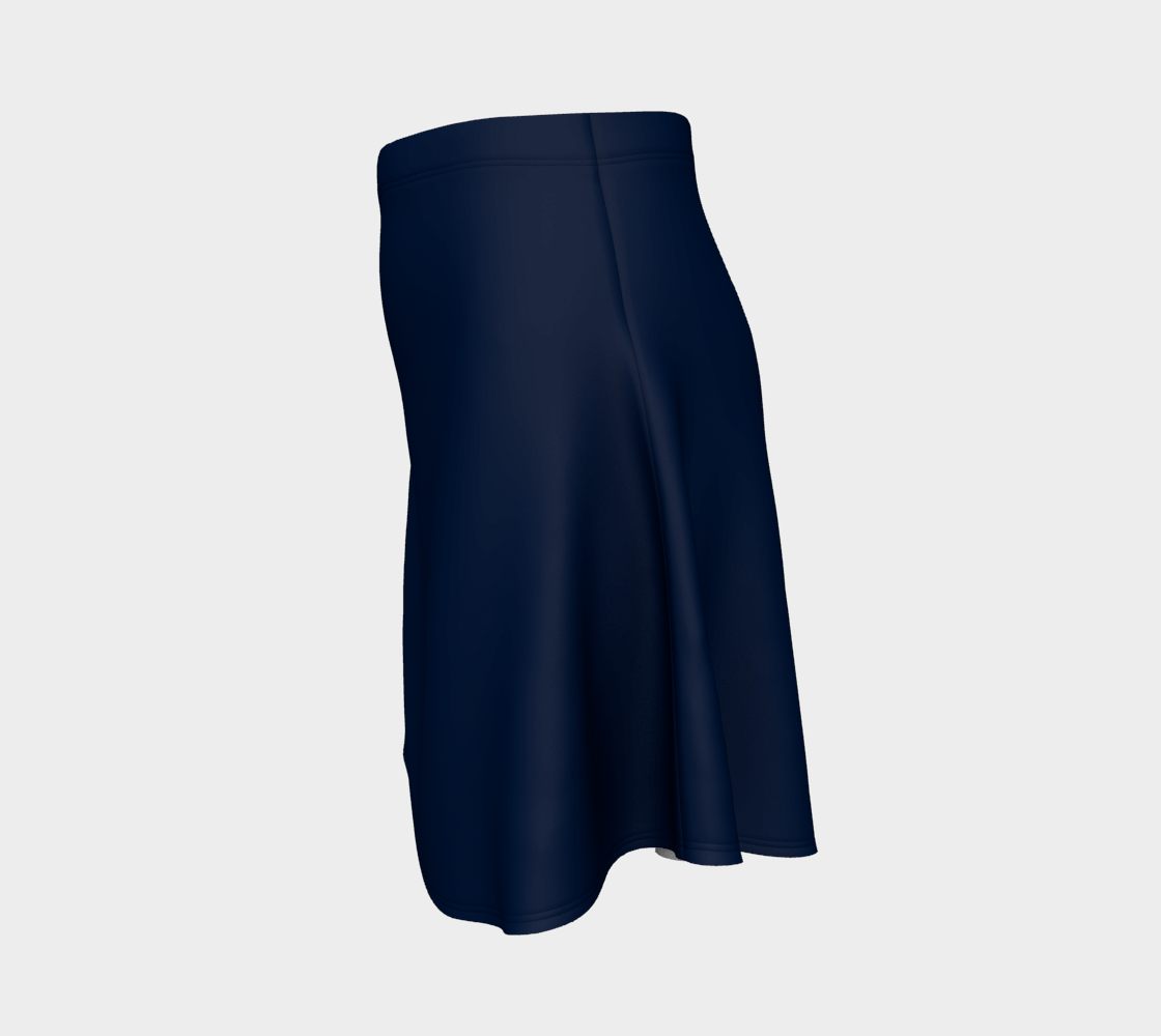 Solid Flare Skirt - Navy - SummerTies