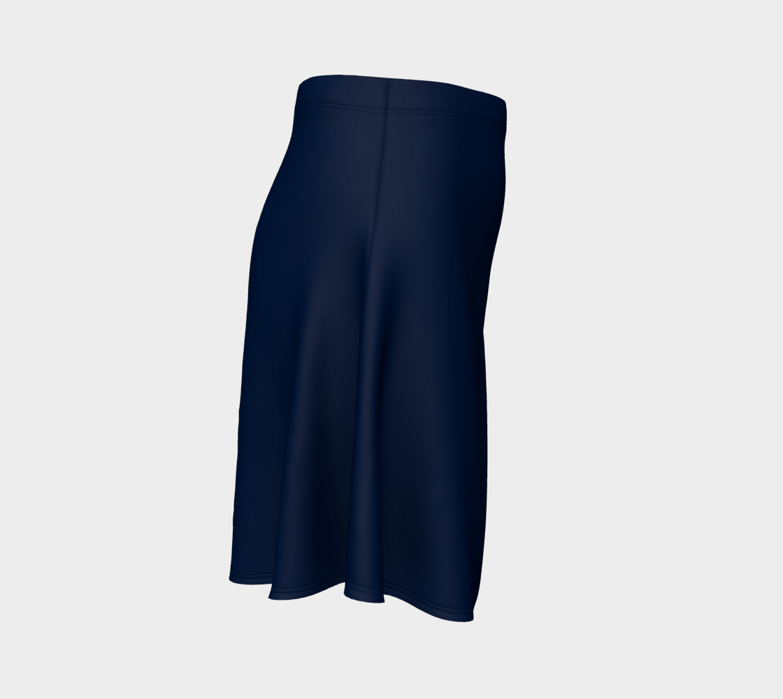 Solid Flare Skirt - Navy - SummerTies