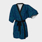 Anchor Dream Kimono Robe - Green on Navy - SummerTies