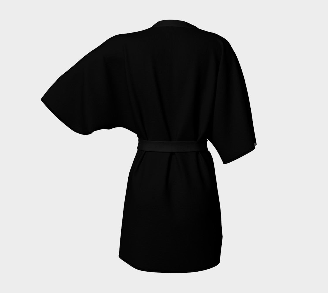 Solid Kimono Robe - Black - SummerTies