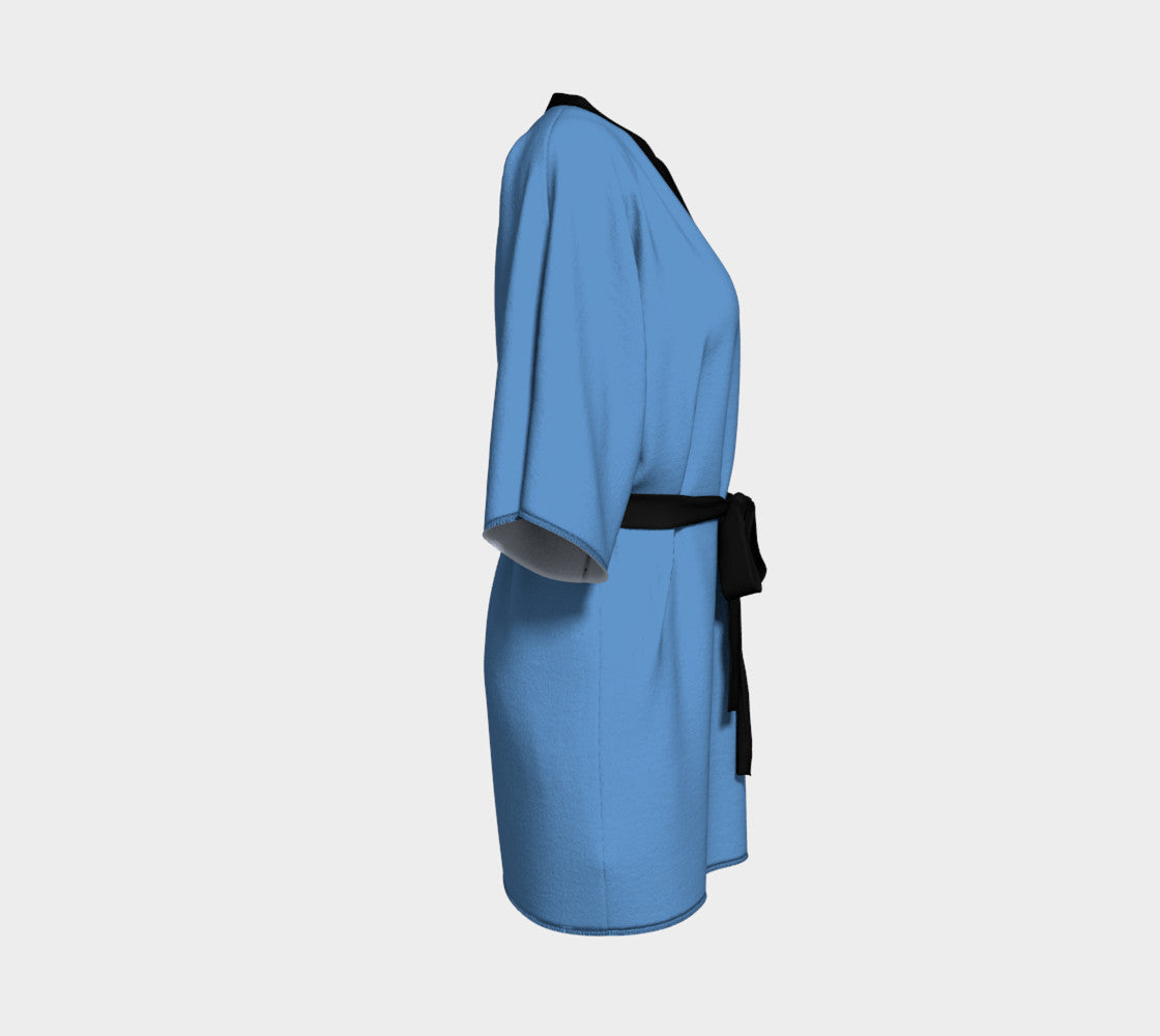 Solid Kimono Robe - Blue - SummerTies