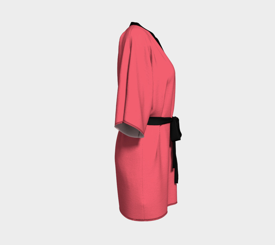 Solid Kimono Robe - Coral - SummerTies