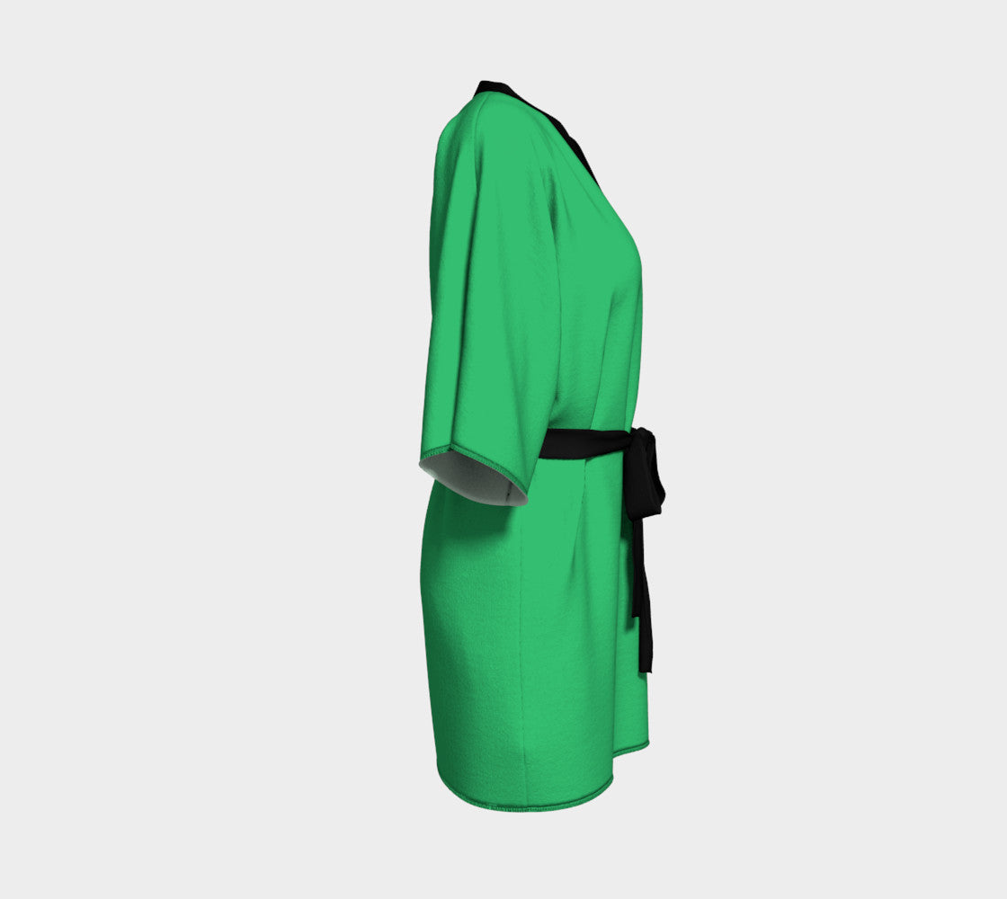 Solid Kimono Robe - Green - SummerTies