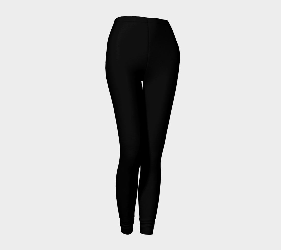 Solid Adult Leggings - Black - SummerTies