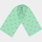 Trout Long Scarf - Spread Coral on Light Green - SummerTies