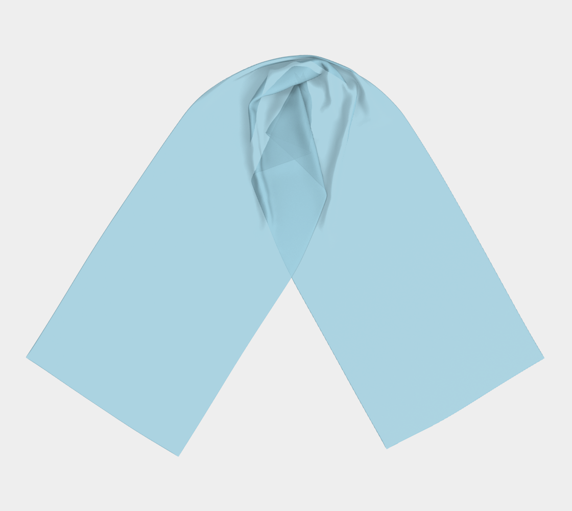 Solid Long Scarf - Light Blue - SummerTies