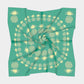 Pineapple Square Scarf - Yellow on Green - SummerTies