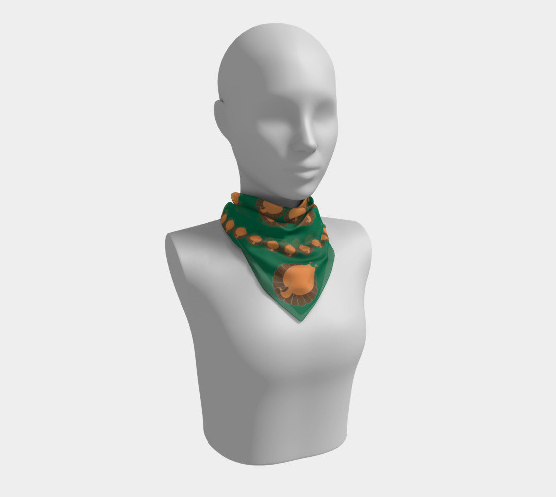 Turkey Square Scarf - Green - SummerTies