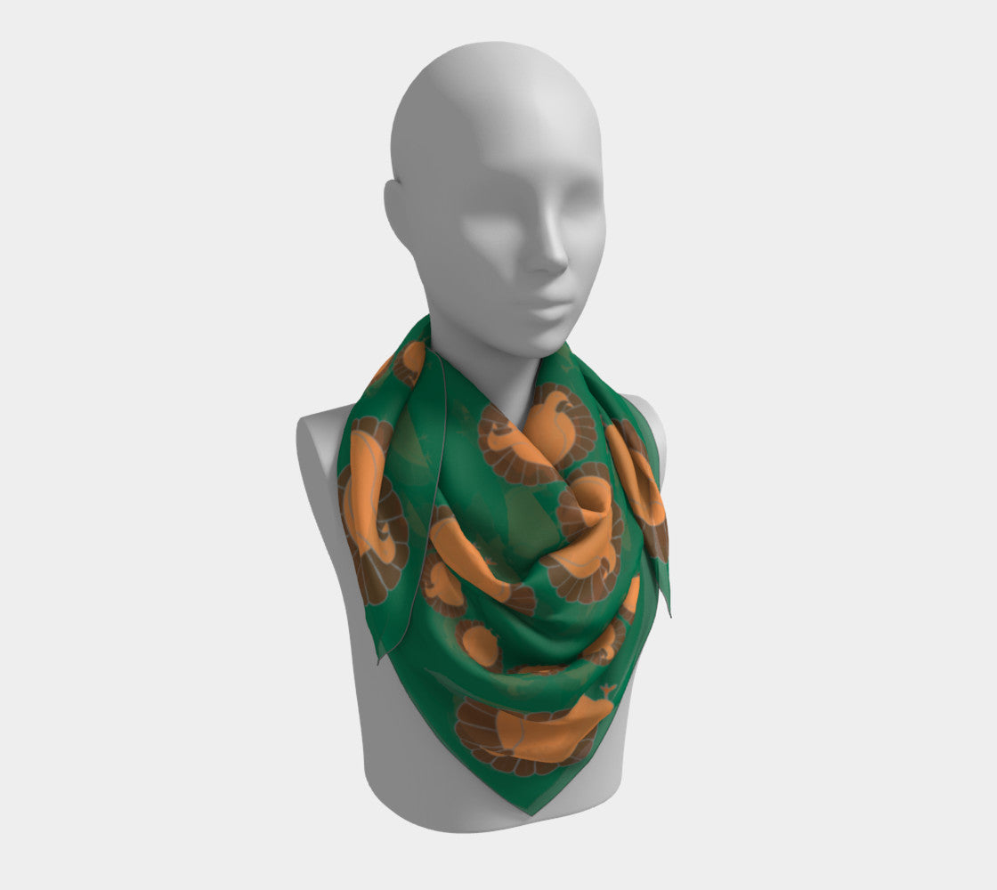 Turkey Square Scarf - Green - SummerTies
