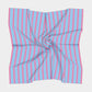 Striped Square Scarf - Pink on Light Blue - SummerTies