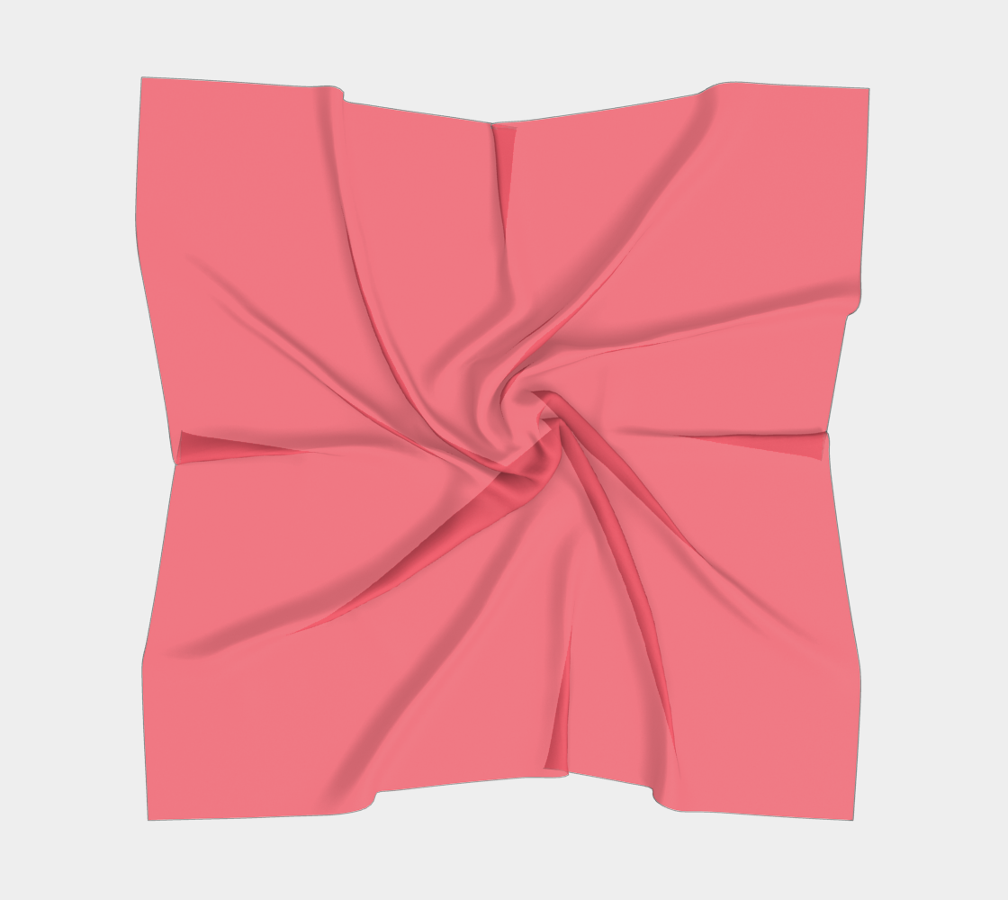 Solid Square Scarf - Coral - SummerTies
