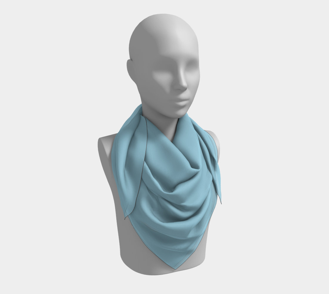 Solid Square Scarf - Light Blue - SummerTies