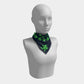 Turtle Square Scarf - Green on Navy