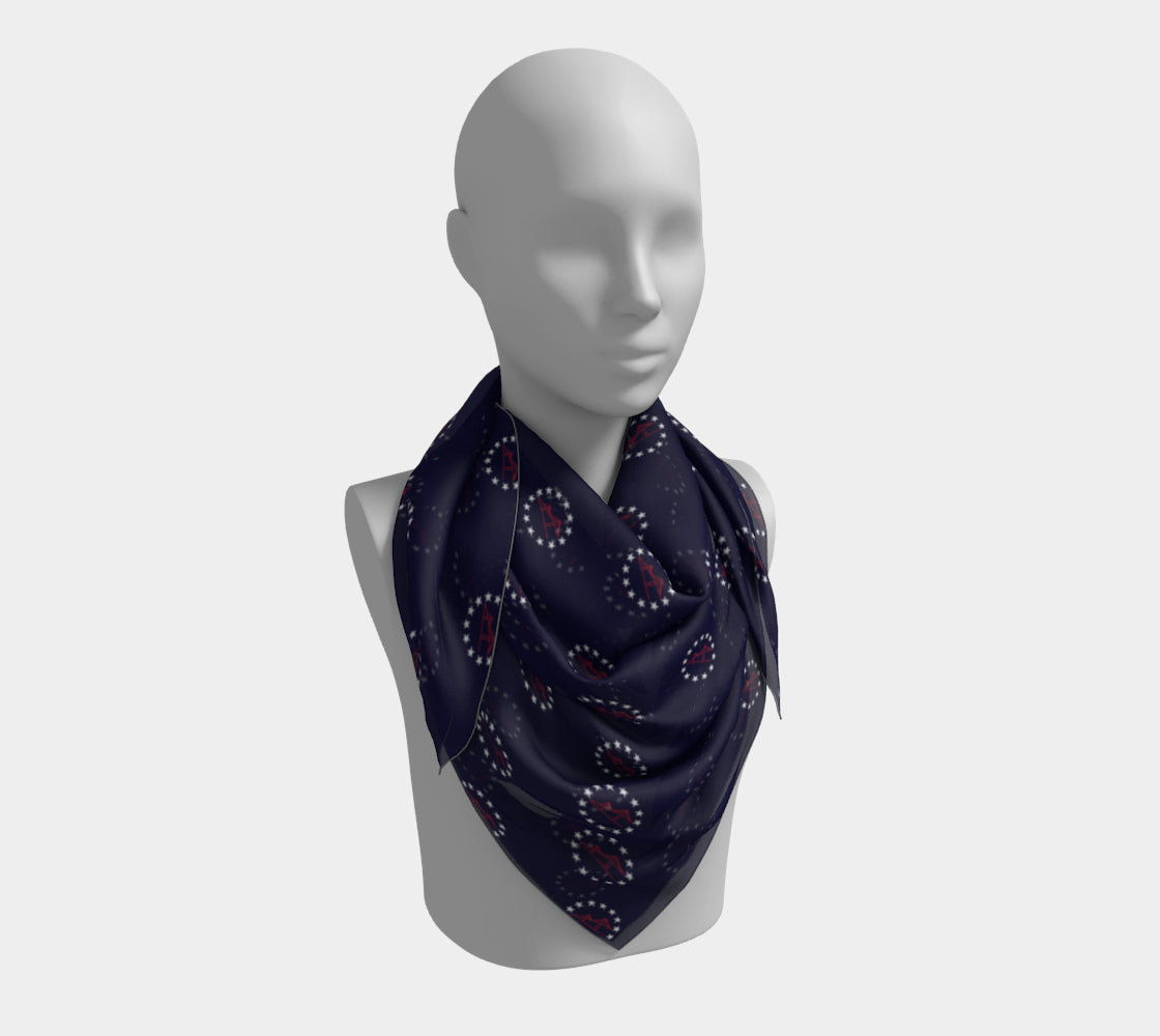 Newport Bridge 4th of July Square Scarf - Navy, Toss