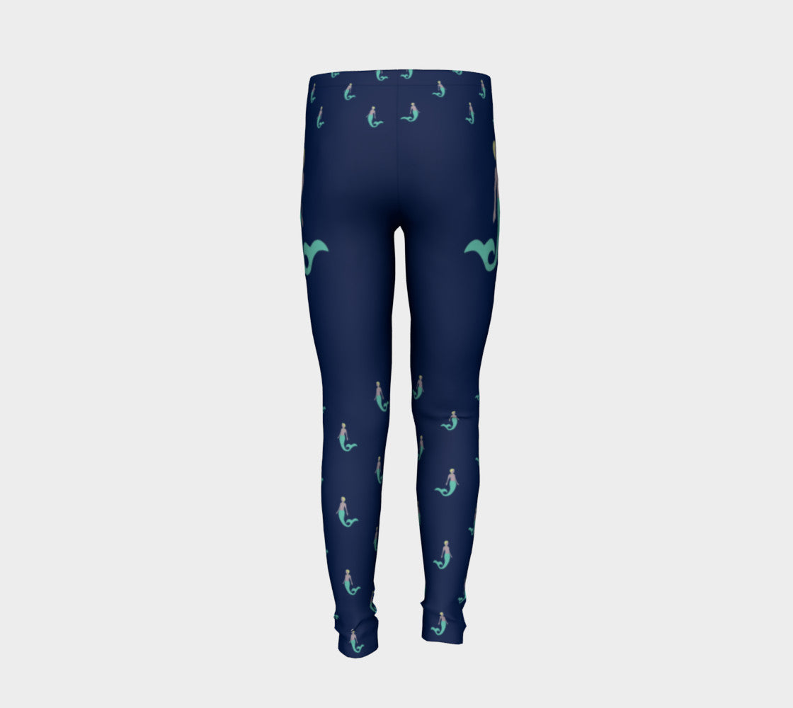 Mermaid Youth Leggings - Navy - SummerTies