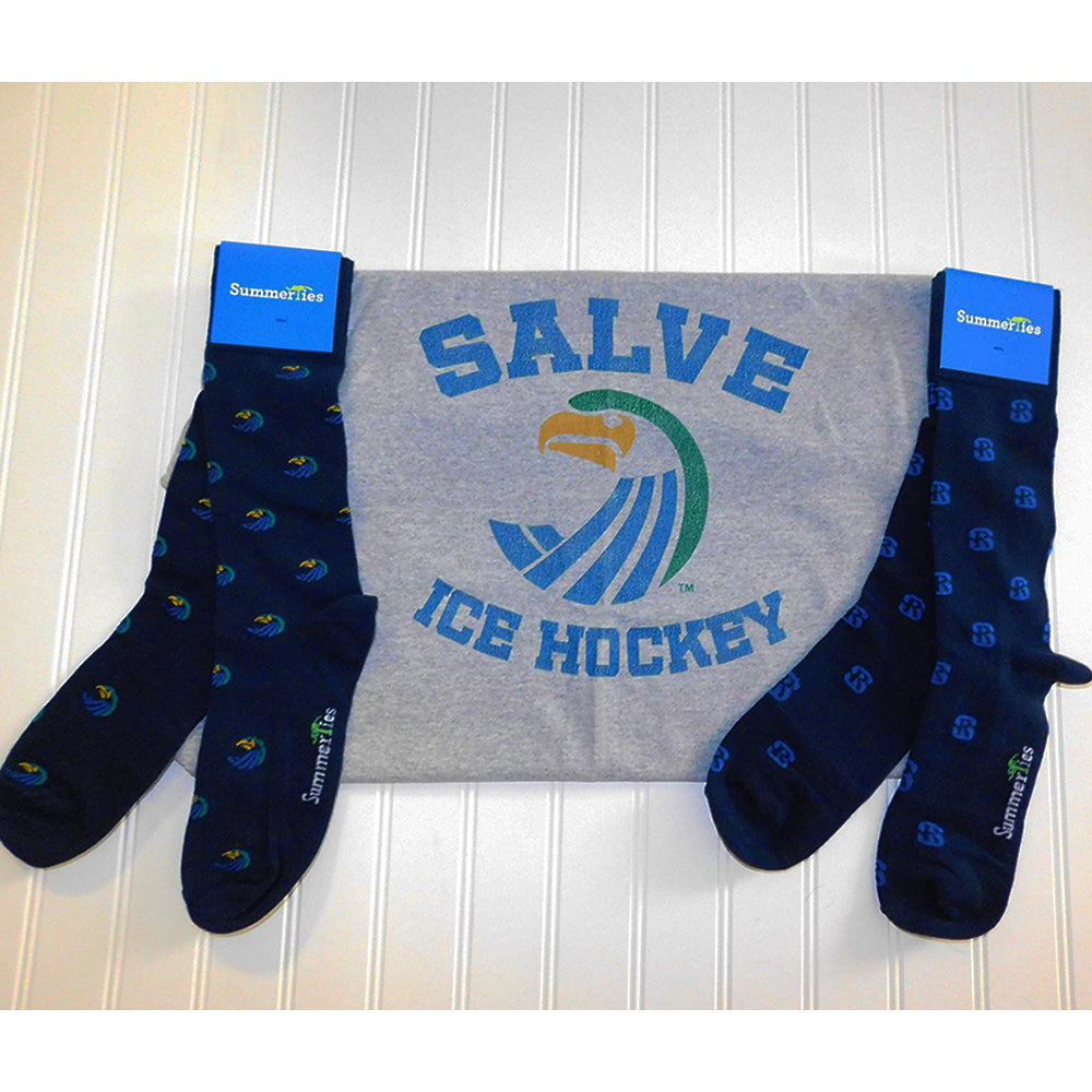 Salve Regina University Socks - Seahawk Logo - Men's Mid Calf - SummerTies