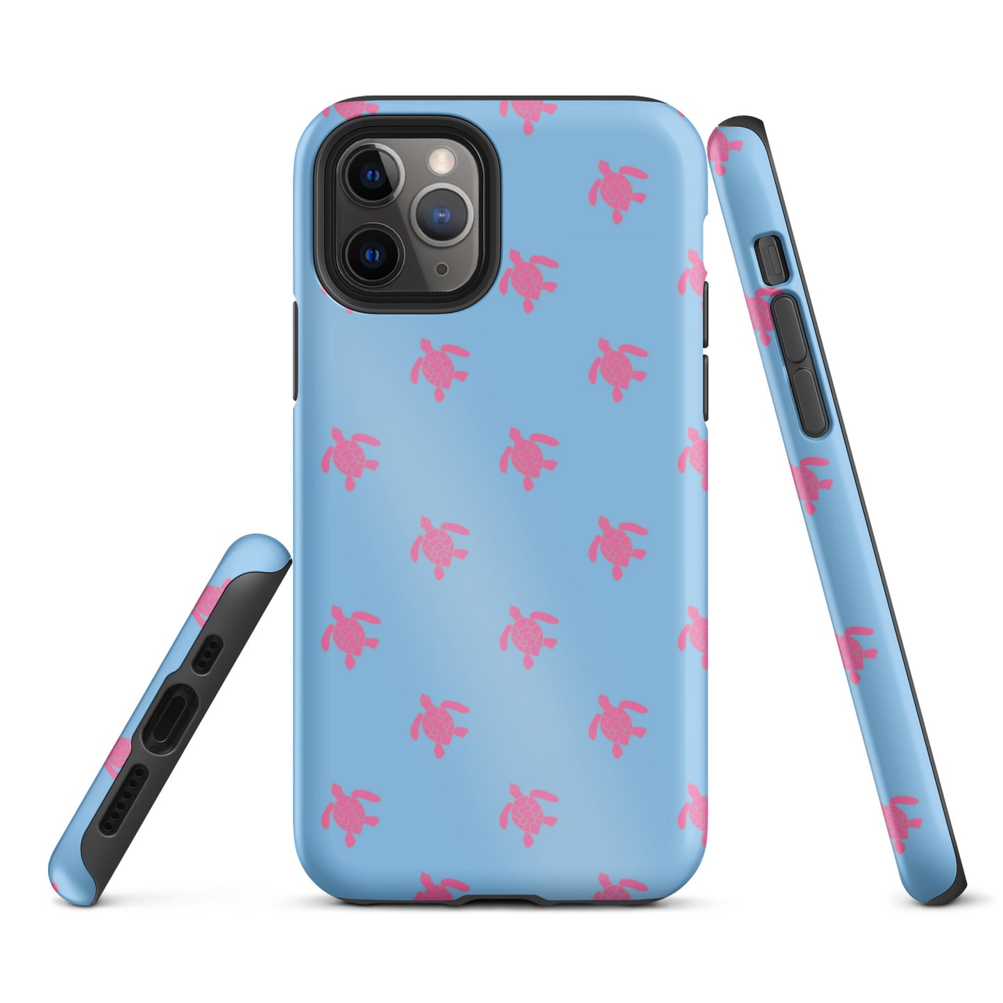 Turtle iPhone Case - Pink on Lt. Blue