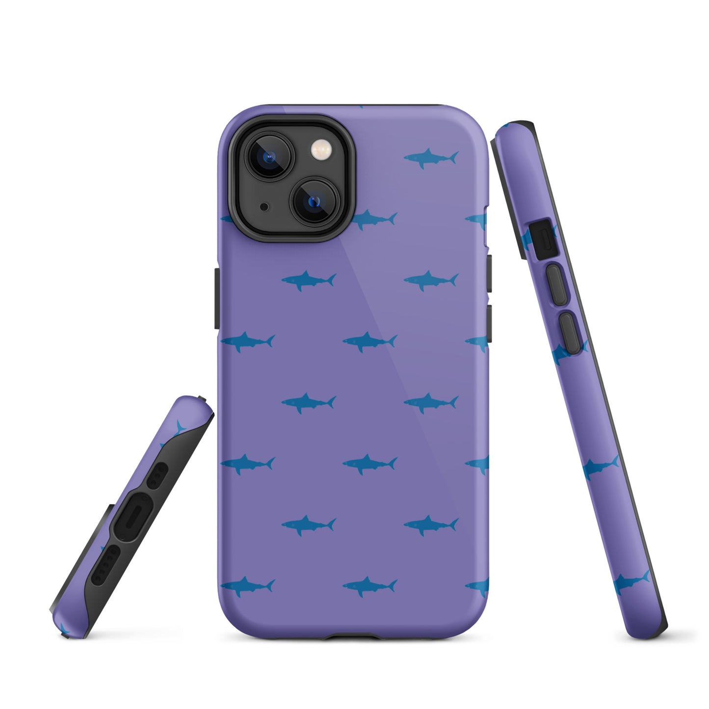 Shark iPhone Case - Blue on Purple