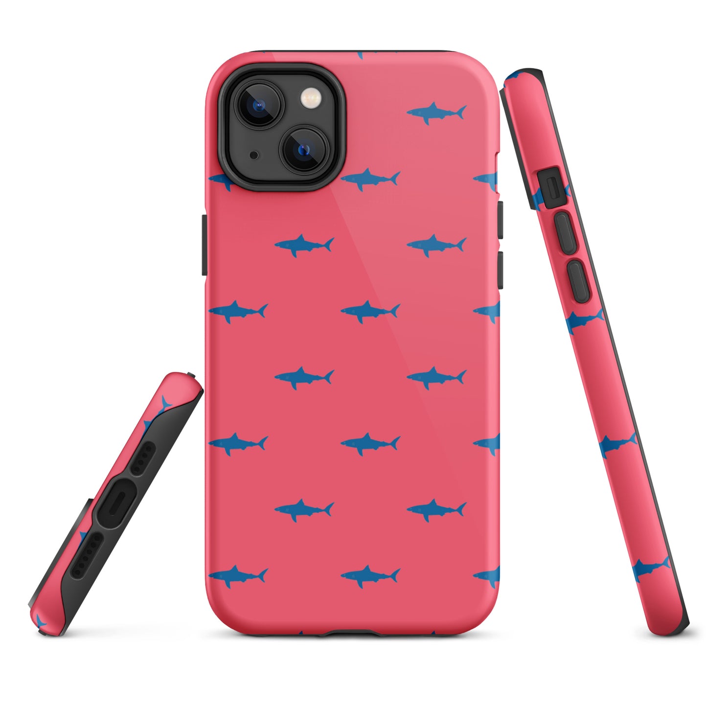 Shark iPhone Case - Blue on Coral