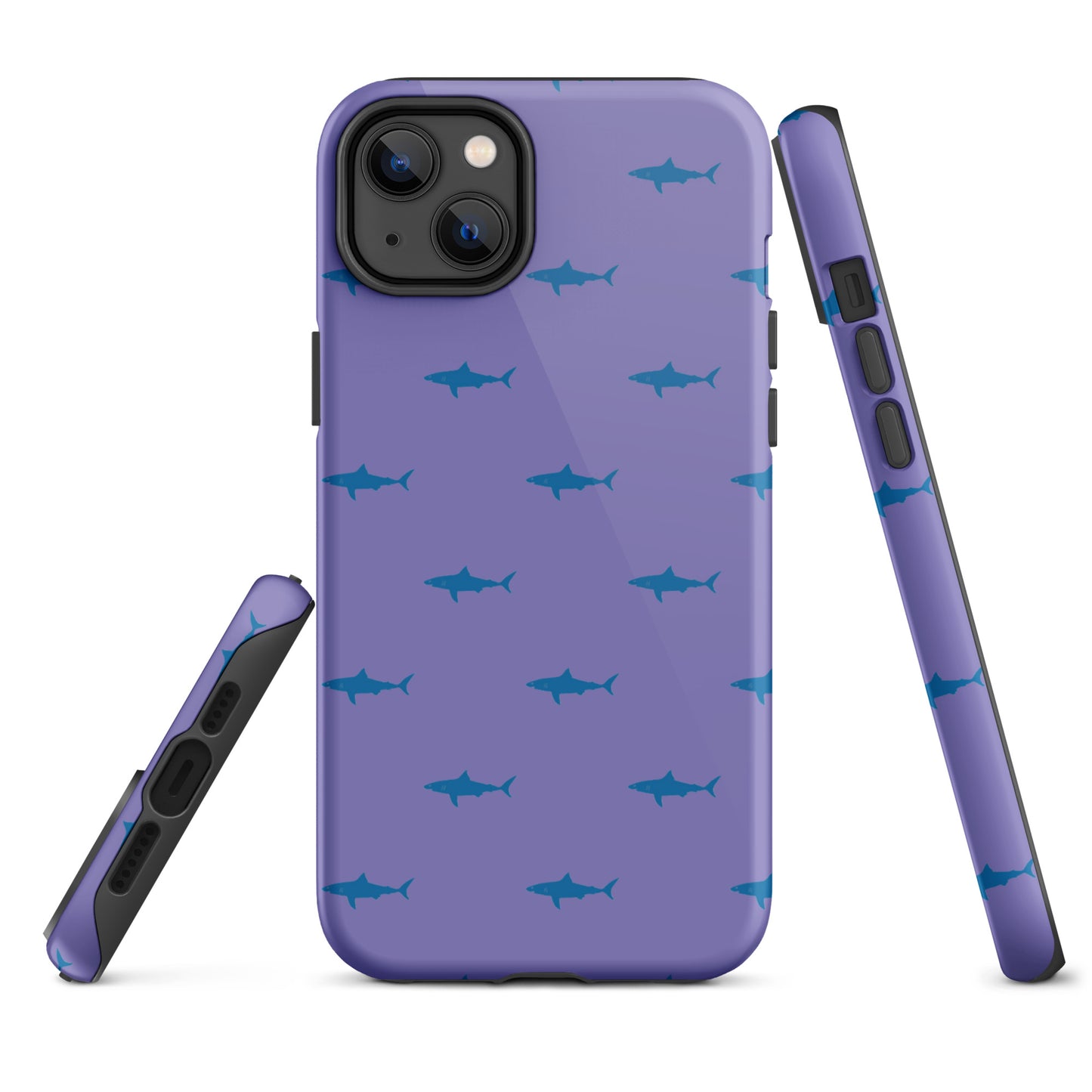 Shark iPhone Case - Blue on Purple