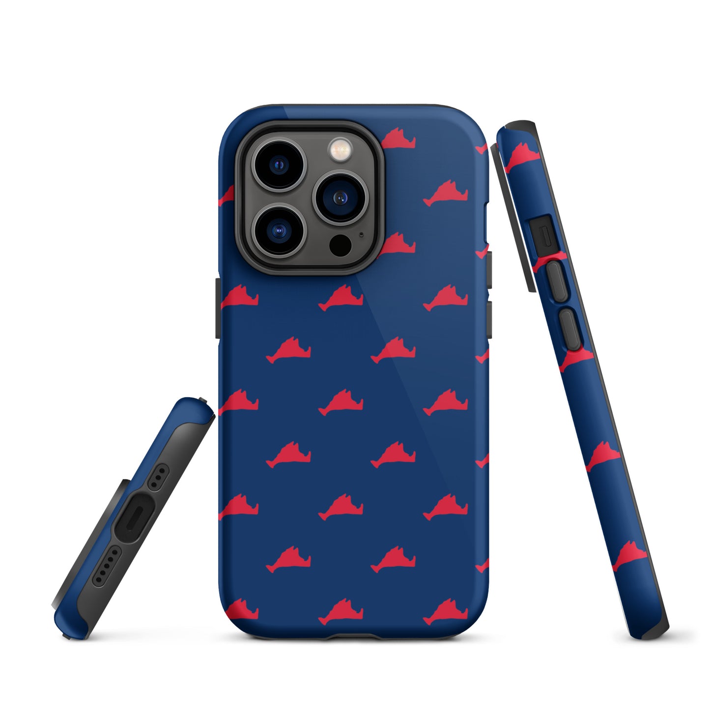Martha's Vineyard iPhone Case - Red on Navy