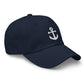Anchor Dad Hat - White on Navy