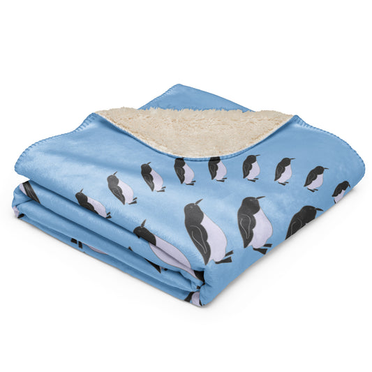 Penguin Sherpa blanket - Blue