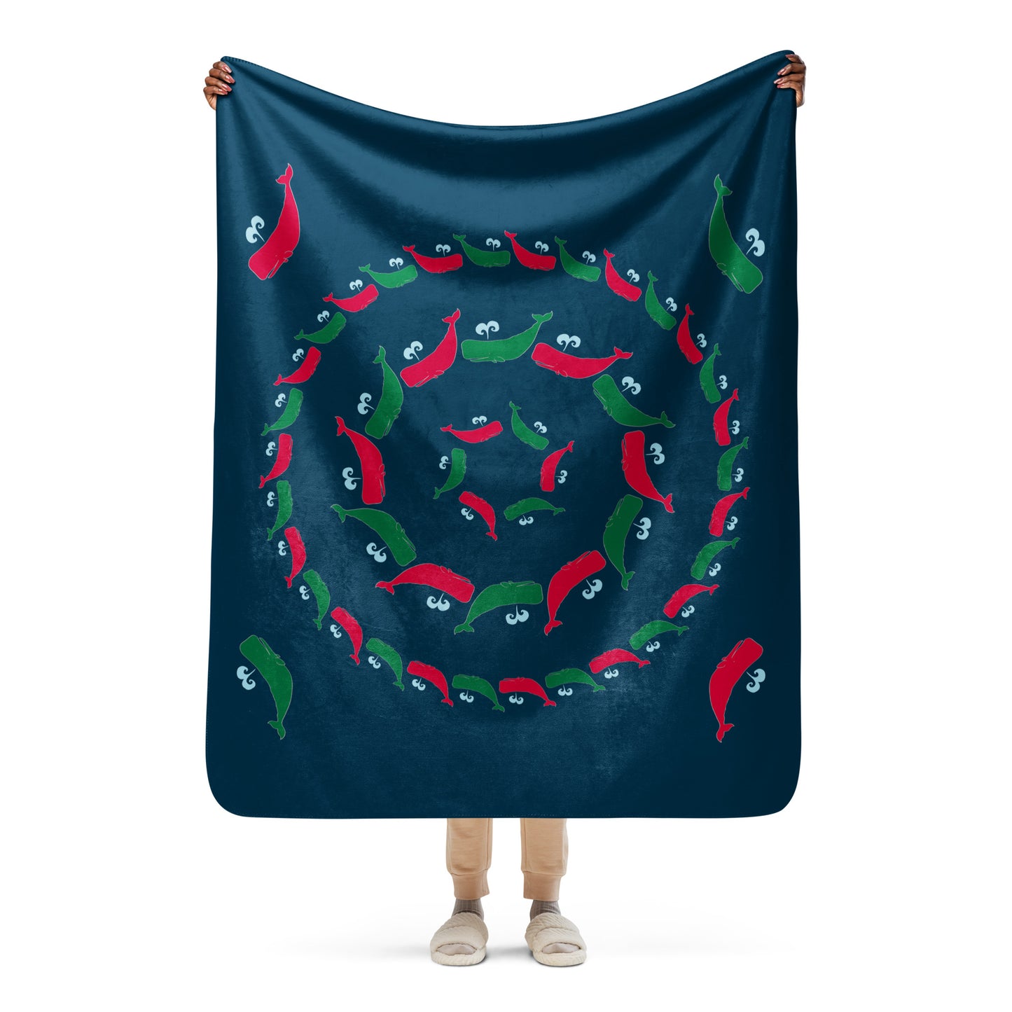 Sperm Whale Sherpa blanket - Port & Starboard