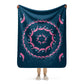 Sperm Whale Sherpa blanket - Pink on Navy