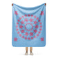 Turtle Sherpa blanket - Pink on Blue