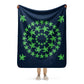 Turtle Sherpa blanket - Green on Navy