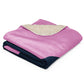 Martha's Vineyard Sherpa blanket - Navy on Pink