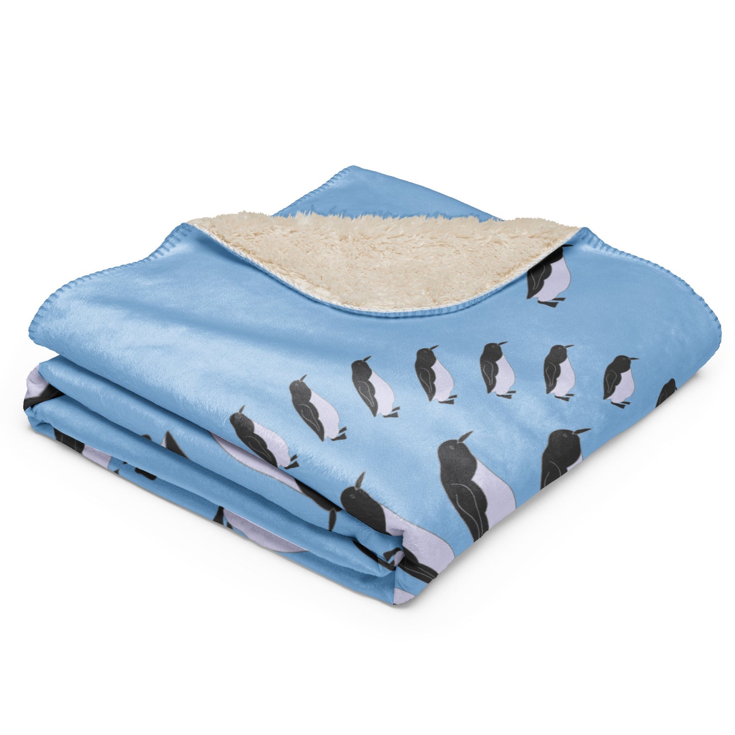 Penguin Sherpa blanket - Blue