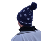 Anchor Winter Hat - White on Navy - SummerTies