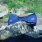 American Flag Bow Tie - Navy, Woven Silk - Spread - SummerTies