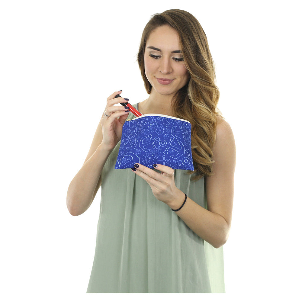 Anchor Dream Accessory Pouch - Navy - SummerTies