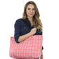 Anchor Weekender Bag - Lt Blue on Coral - SummerTies