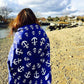 Anchor Pinwheel Square Scarf - White on Navy - SummerTies