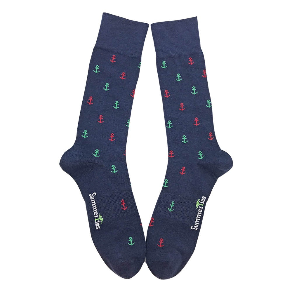 Anchor Socks - Men's Mid Calf - Port & Starboard - SummerTies