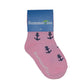 Anchor Socks - Toddler Crew Sock - Navy on Pink - 5 Pairs - SummerTies