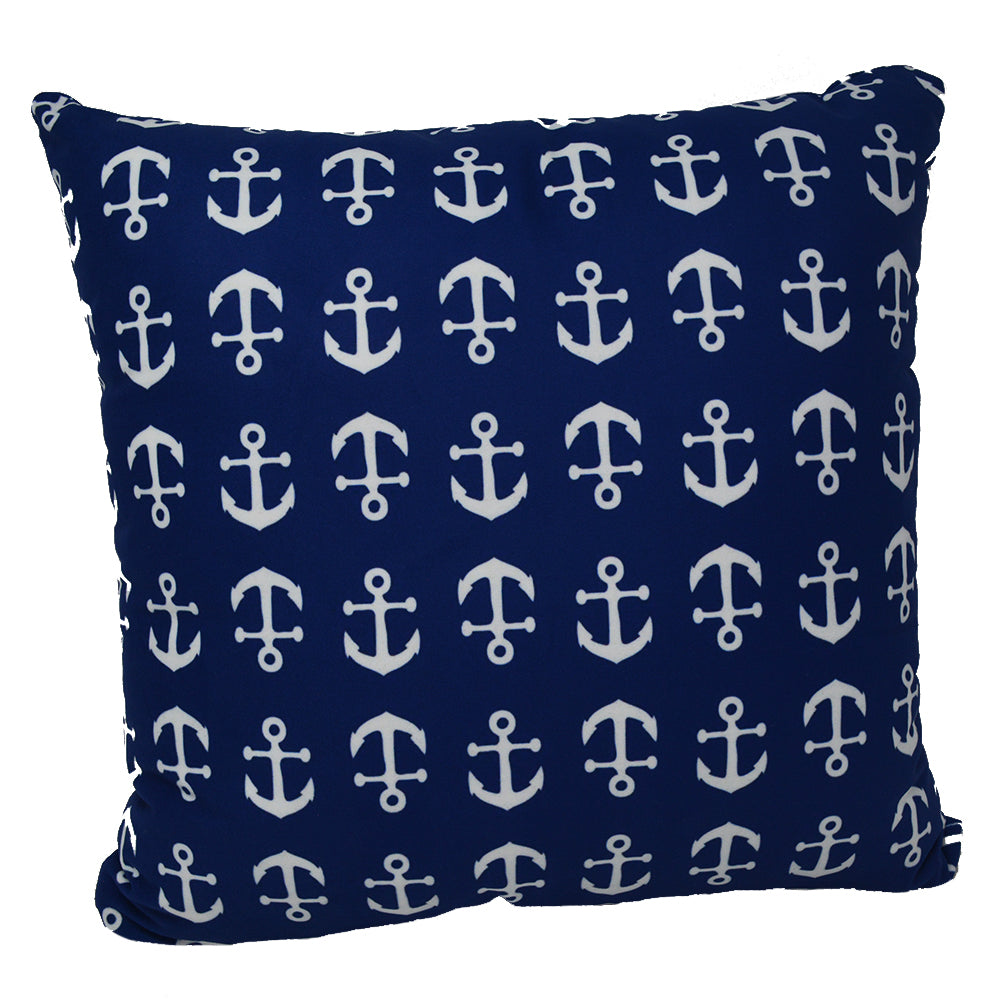 Anchor Toss Pillow 16" x 16" - Faux Suede - SummerTies