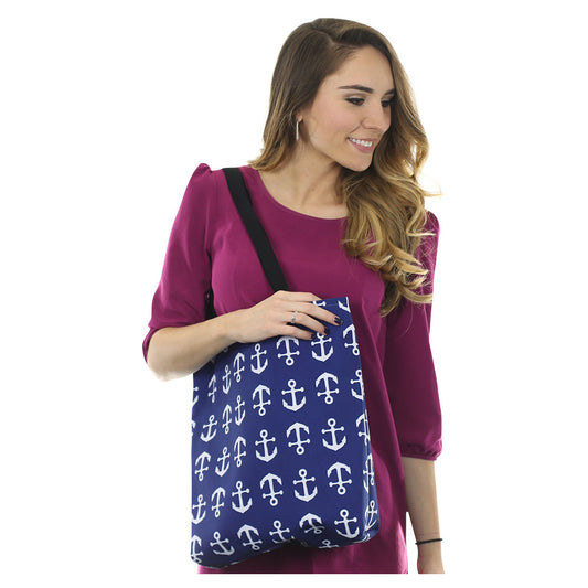 Anchor Toss Tote Bag - Navy - SummerTies