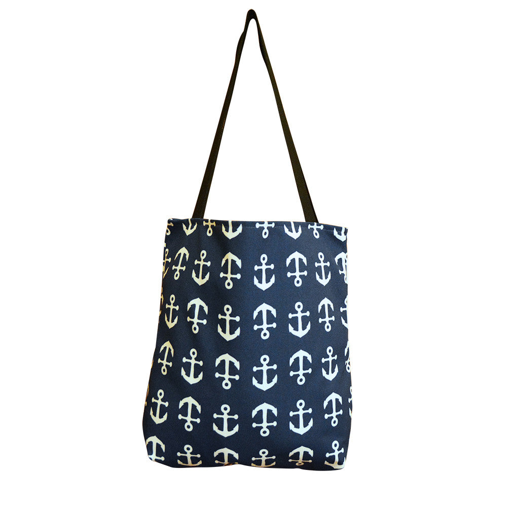 Anchor Toss Tote Bag - Navy - SummerTies