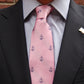 Anchor Necktie - Navy on Pink, Woven Silk - SummerTies